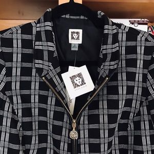 Anne Klein Lily White and Black Jacket NWT